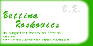 bettina roskovics business card